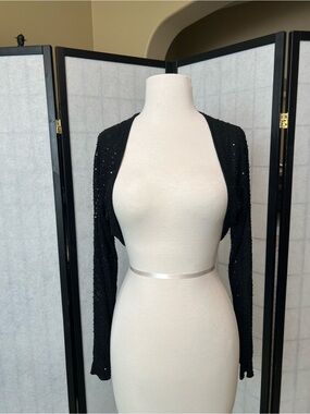 DKNY - Black Sequin Shrug Bolero